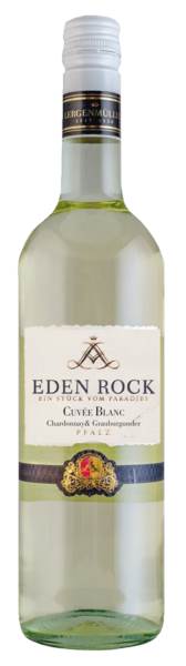 DE Pfalz Eden Rock Cuvee weiss g.U., Chardonnay & Grauburgunder, 0,75 L/FL WG St. Annagut, trocken, duftig und frisch mit spritziger Frucht, weiss