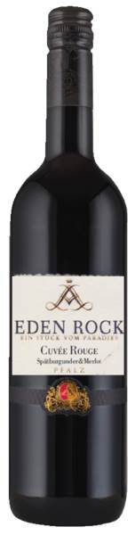 DE Pfalz Eden Rock Cuvee rot g.U., Spätburgunder & Merlot, 0,75 L/FL WG St. Annagut, trocken, frisch und vollmundig mit eleganter Fruchtaromatik, rot
