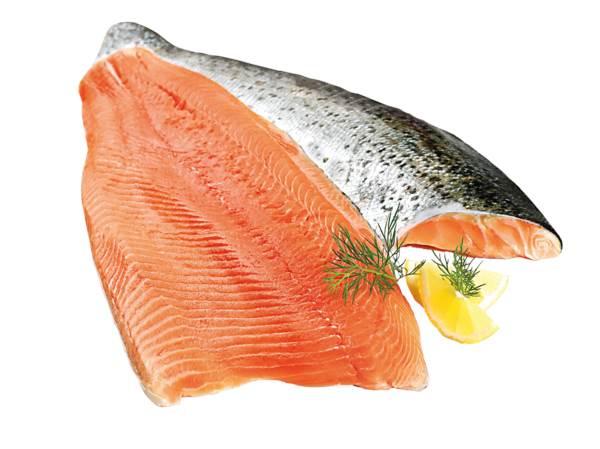 TK Lachsfilet, mit Haut, Seite, Trimstufe C, IQF, 0-1 % Glasur, ca. 0,9-1,9 kg, 10 KG/KT vakuumiert, Chile
