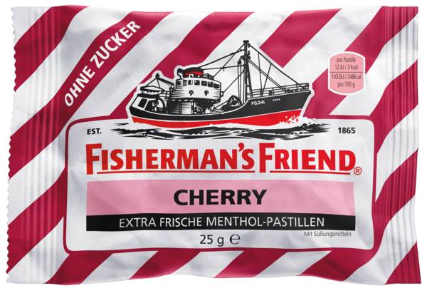 Fishermans Friend Fishermans Friend Wild Cherry, zuckerfrei, rot/weiß gestreift, 25 G/BT
