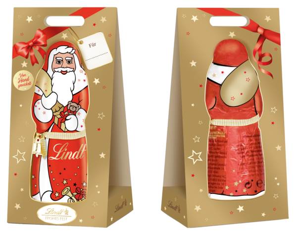 Lindt Weihnachtsmann, Alpen-Vollmilchschokolade, hohl, in Geschenkpackung, 1 KG/ST