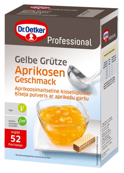 Dr.Oetker Professional Gelbe Grütze Aprikose, Instant, (1-39-203060) 1 KG/FS