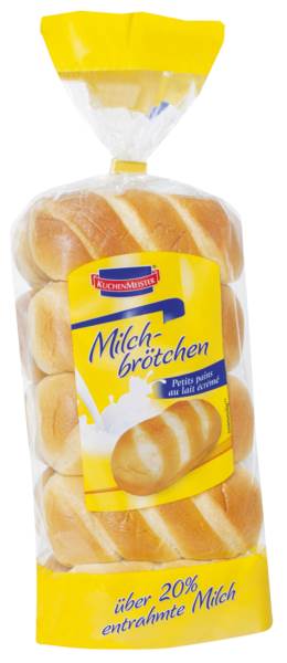 Kuchenmeister Milchbrötchen, aus über 20 % entrahmter Milch, Packung à 10 Stück, 0,4 KG/PK