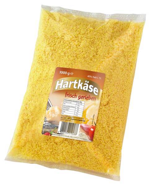 Bayernland Hartkäse gerieben, Kuhmilch, 40% Fett i.Tr., Deutschland, 1 KG/BT