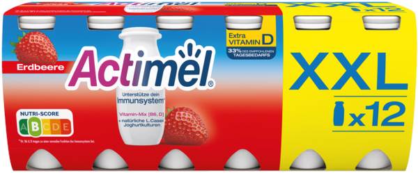 Danone Actimel Drink Erdbeere, 1,5% Fett, Milchmischerzeugnis, 100g, 12 ST/PK