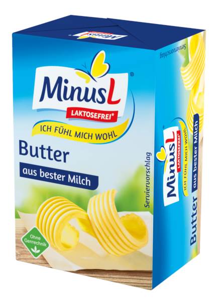 MinusL Butter, laktosefrei, 125 G/PK