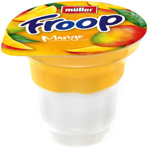 Müller Froop Joghurt Mango, 1,5% Fett, 100 G/BE