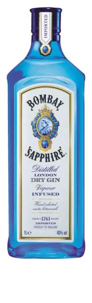 Bombay "Sapphire", Dry Gin, 40%, 1 L/FL