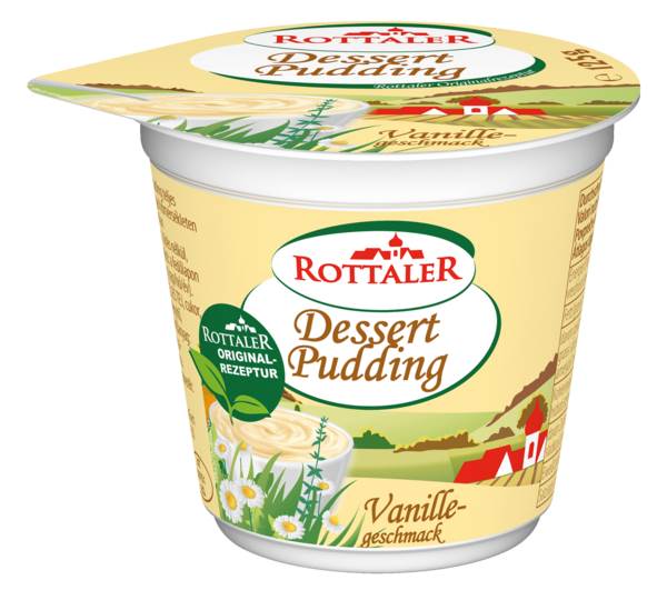 Rottaler Milchquell H-Dessert-Pudding Vanille, 3,5% Fett, 125 G/BE ungekühlt haltbar