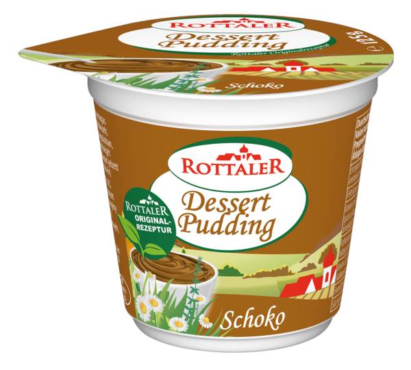Rottaler Milchquell H-Dessert-Pudding Schoko, 3,5% Fett, 125 G/BE ungekühlt haltbar