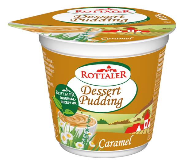 Rottaler Milchquell H-Dessert-Pudding Caramel, 3,5% Fett, 125 G/BE ungekühlt haltbar
