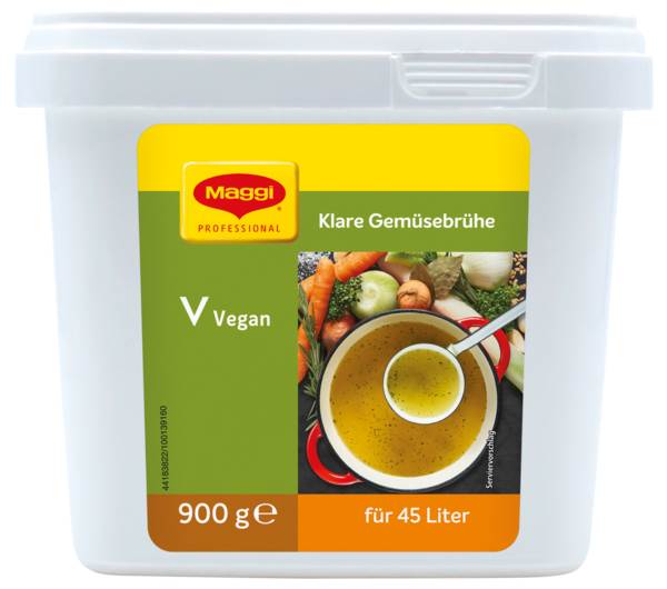Maggi Professional Gemüsebrühe Klar, vegan, Ergiebigkeit 45 L (12008447) 900 G/DS