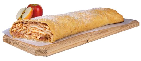 TK Pan Apfelstrudel, roh, aus gezogenem Strudelteig, 2000 G/ST backfertiger Apfelstrudel, mit frischen Apfelschnitten, getrockneten Sultaninen