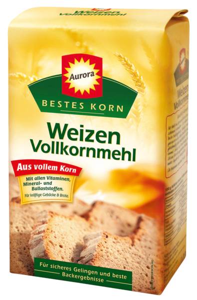 Aurora Weizen Vollkornmehl, 1kg, 1 KG/PK
