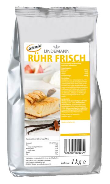 Westfalia Let's Mix Rühr Frisch, Grundmischung unter Zugabe von Wasser und Öl, 1 KG/BT