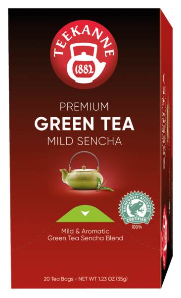 Teekanne Premium Green Tea, erlesener Grüntee, kuvertiert, Beutel à 1,75g, (6246) 20 BT/PK
