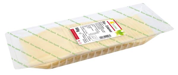 Bio Edamer Scheiben, Schnittkäse, Kuhmilch, 40% Fett i.Tr., Deutschland, 25x20g, 500 G/PK gefächert, ohne Konservierungsstoffe, Laktosefrei