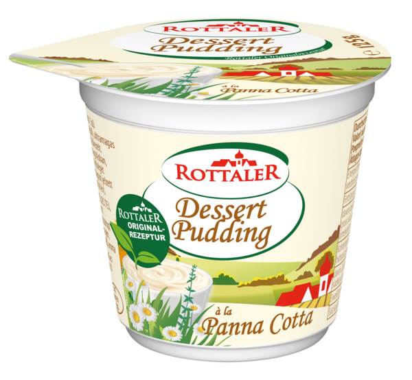 Rottaler Milchquell Desserta Vollmilchpudding Panna Cotta, 3,5% Fett, thermisiert, 125 G/BE