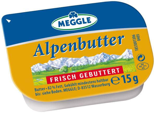 Meggle Meggle Butter in portions  100x15g 100 PC/CT