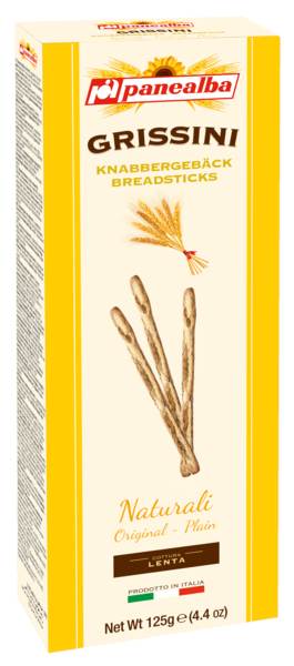 Panealba Grissini, lange Knabbergebäckstangen, 125 G/PK