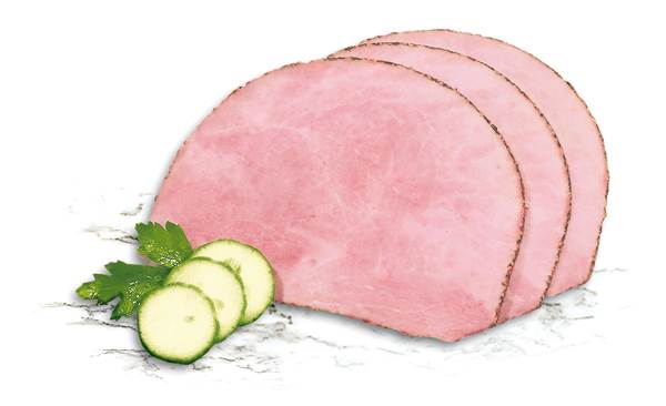 Langewiesche Delikatess Pfefferschinken, gefächert, ca. 20 Scheiben/Pk, 0,5 KG/PK Tunnelform