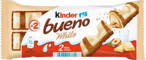 kinder Kinder-Bueno white, Riegel à 19,5 g, 39 G/PK