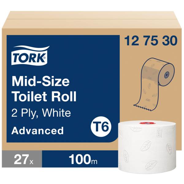 Tork Toilettenpapier Compact, 2lagig, hochweiß, 100m, (127530) 1 RO