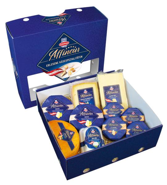 Schärdinger Affineur Österreich Sortimentskarton Käse, 7fach sortiert, ca. 2,3 KG/KT