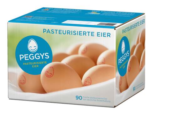 Peggy's, pasteurisierte braune Eier aus Bodenhaltung, Gewichtsklasse M, 90 ST/KT