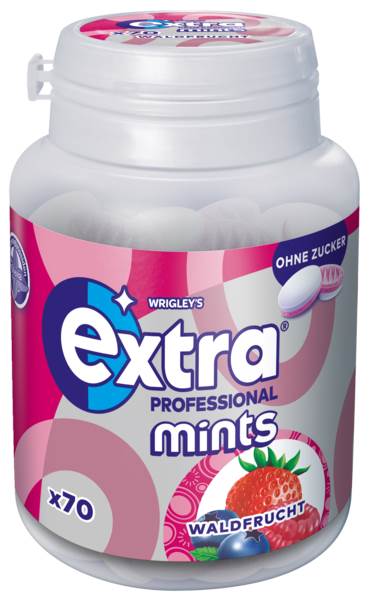 Extra Professional Mints Waldfrucht, Bonbons mit Waldfruchtgeschmack, zuckerfrei 70 ST/DS