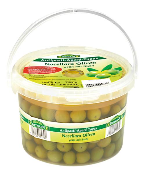 Dittmann Oliwki zielone Nocellara z pestkami, ok. 195-200 szt., : 2850 GR/WD