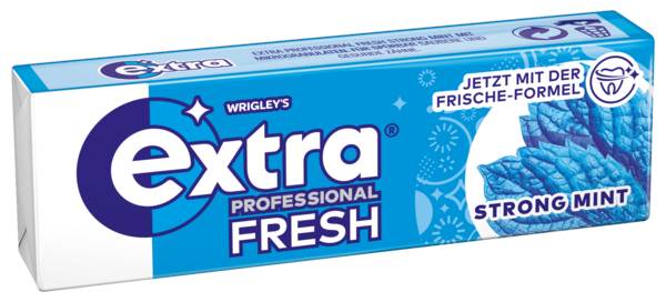 Extra Professional Fresh Strong Mint, Zahnpflege-Kaugummi,zuckerfrei 10 ST/PK