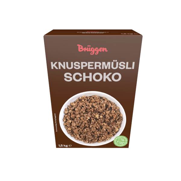 Brüggen Schoko-Knusper Müsli, ohne Rosinen, 1,5 KG/FS