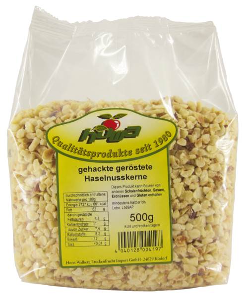 Howa Haselnusskerne gehackt, 0,5 KG/BT