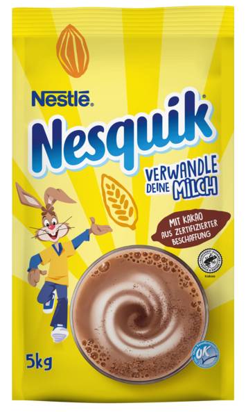 Nestlé Nesquik, kakaohaltiges Getränkepulver, für die Zubereitung mit Milch, (11800622) 5 KG/BT