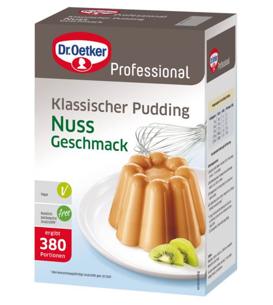 Dr.Oetker Professional Klassischer Pudding Nuss-Geschmack, zum Kochen, (1-39-202073) 2,5 KG/FS