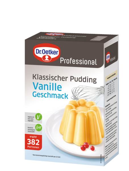 Dr.Oetker Professional Klassischer Pudding Vanille-Geschmack, zum Kochen, (1-39-202004) 2,5 KG/FS