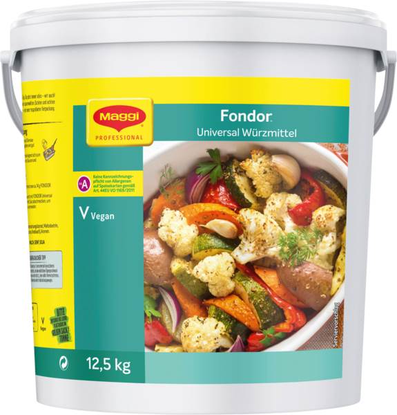 Maggi Professional Fondor Universal-Würzmittel (12332507) 12,5 KG/EI ohne kennzeichnungspflichtige Allergene, vegane Würzmischung