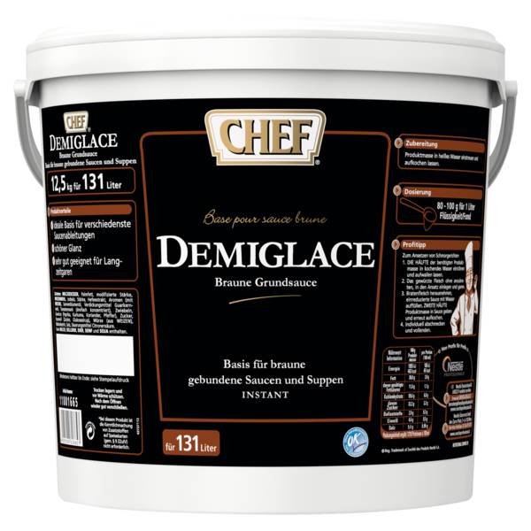 CHEF Demiglace, braune Grundsoße, Instant, (11801665) 12,5 KG/EI