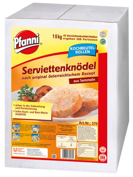 Pfanni Original Österreichische Serviettenknödel, Kochbeutel, (570) 10 KG/KT