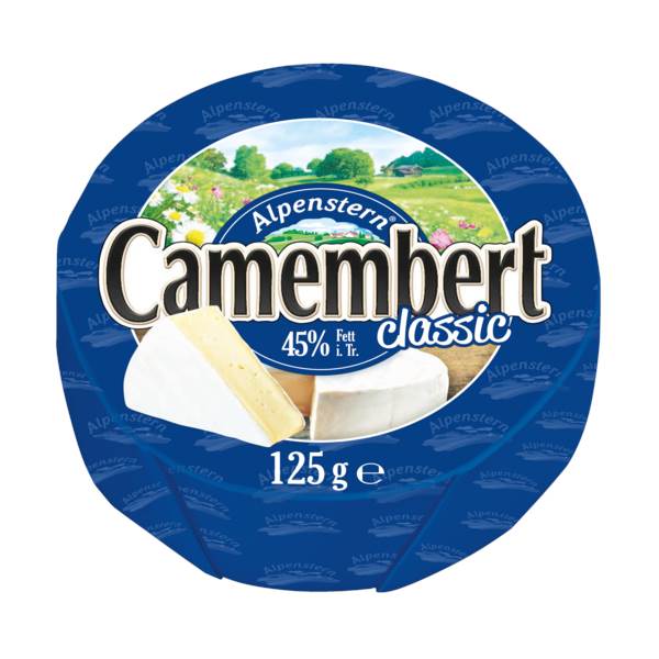 Alpenstern Camembert, Weichkäse, 45% Fett i.Tr., Deutschland, 125 G/PK