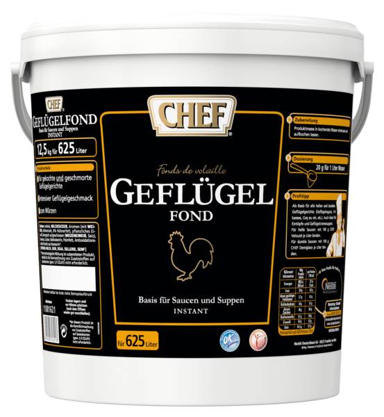 CHEF Geflügelfond, (11801621) 12,5 KG/EI