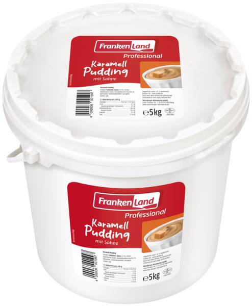 Frankenland frischer Karamel Sahnepudding, 6% Fett, 5 KG/EI