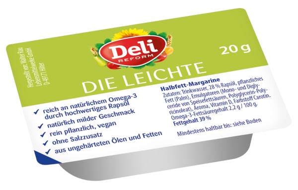 Deli Reform Deli Ref.margarine 39%port.120x20g 120 PC/CT