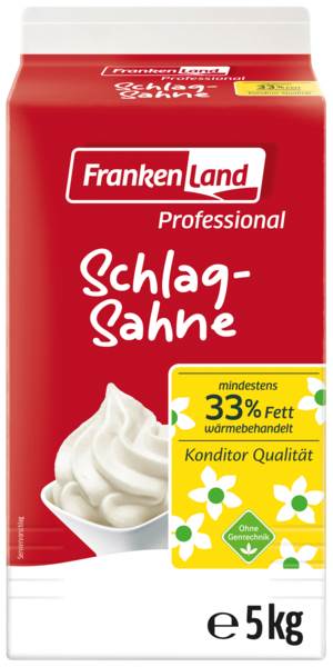 Frankenland Schlagsahne extra, 33% Fett, 5 KG/PK