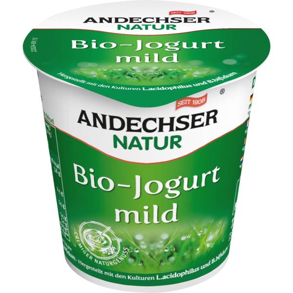 Andechser Natur Bio Joghurt, Natur, 3,8% Fett, 150 G/BE