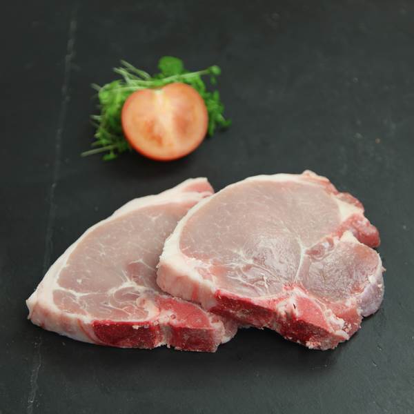T-bone af grisekød, 2 cm tyk, variabel vægt, Danmark
