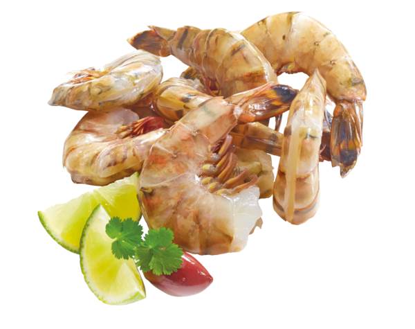 TK Star Culinar Black Tiger Garnelen "Easy Peel", roh, IQF, 20% Glasur, 16-20 Stück per lb, 1 KG/BT o.Kopf,Rücken geschlitzt&entdarmt, m.Schale,m.Trinkwasser, Nettofüllgew.: 0,8 kg