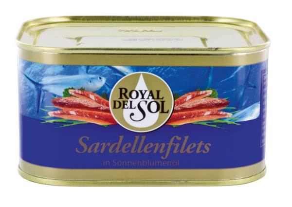 Peru Sardellenfilet, Fischeinwaage 400g, in Sonnenblumenöl, 600 G/DS