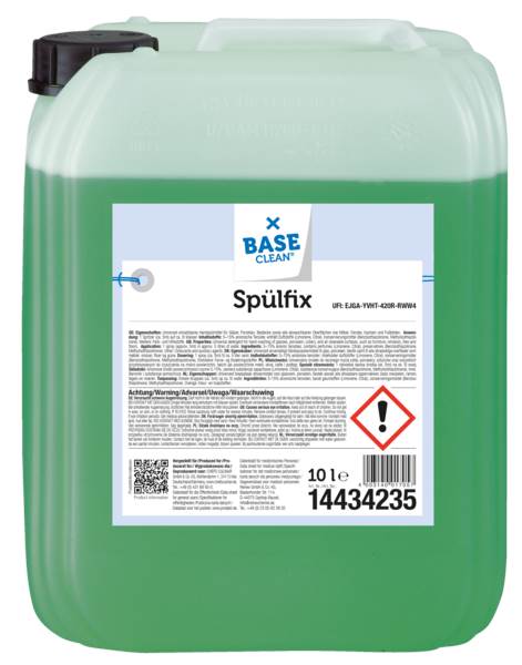 Base Clean Płyn do ręcznego mycia naczyń, nie pozostawia smug i zacieków, (0568) 10 L/KN , nadaje się również do mycia powierzchni z tworzyw sztucznych i glazury